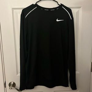 Nike Dri-Fit Running Mens Large Long Sleeve Crew Neck Thumbholes
